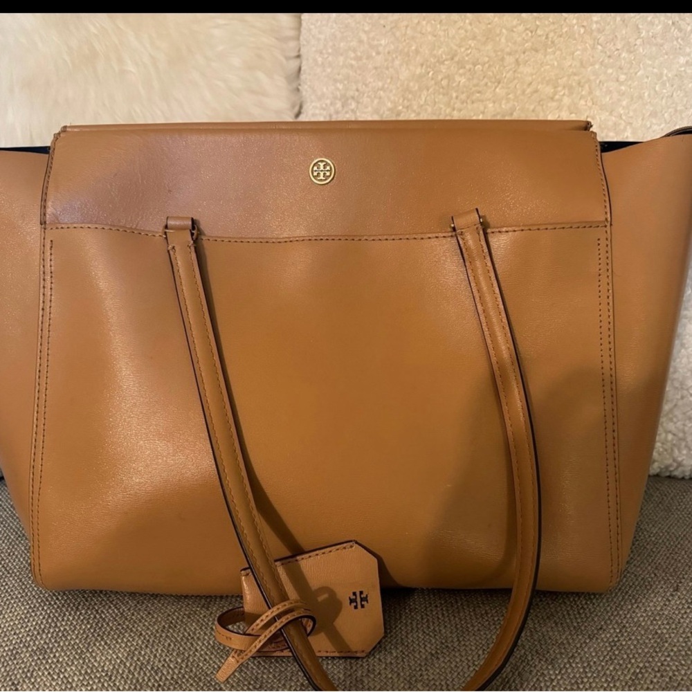 Tory Burch Tan Leather Tote Bag